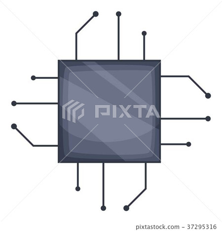 Power microprocessor chips icon, cartoon style - Stock Illustration ...