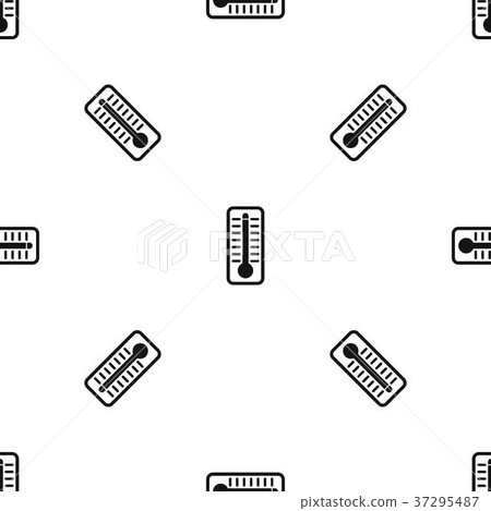 Thermometer indicates high temperature pattern... - Stock Illustration ...