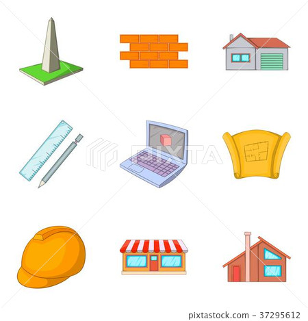 Guard icons set, cartoon style 37295612
