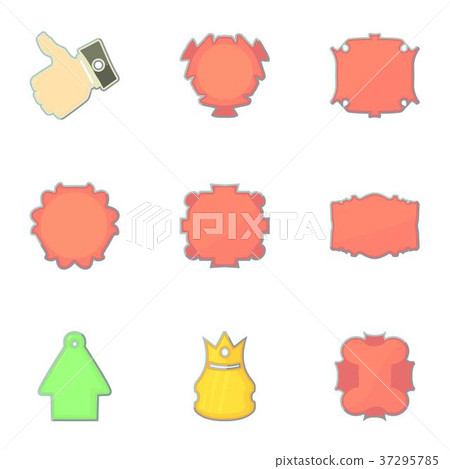 Shop tags icons set, cartoon style - Stock Illustration [37295785] - PIXTA