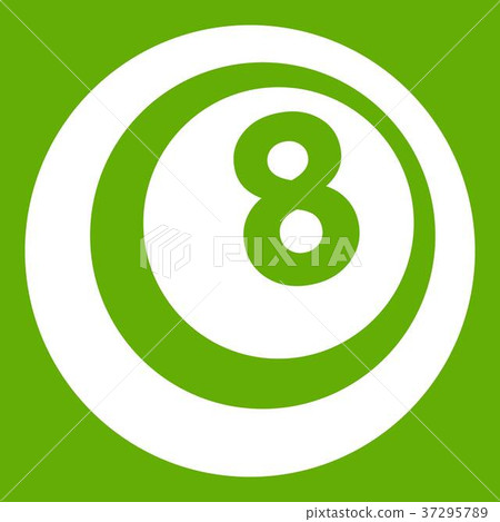 Black and white snooker eight pool icon green Black and white snooker eight pool icon green 37295789