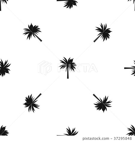 Palm pattern seamless black Palm pattern seamless black 37295848