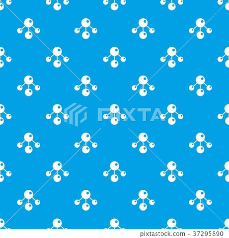 Chemical and physical molecules pattern seamless blue 37295890
