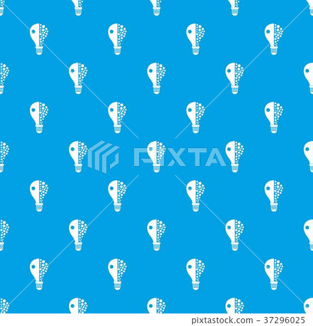 Light bulb pattern seamless blue Light bulb pattern seamless blue 37296025