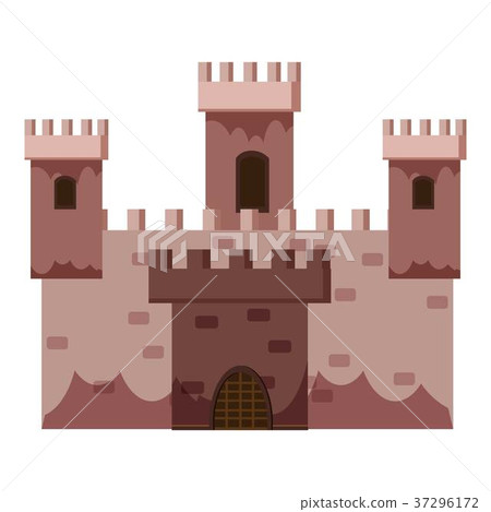 Residential castle icon, cartoon style 37296172