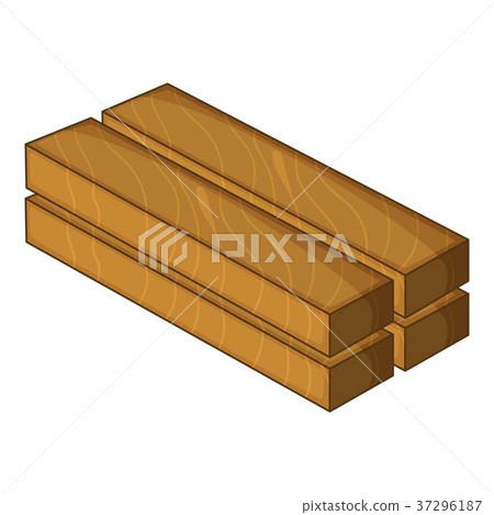 Wood block icon, cartoon style - Stock Illustration [37296187] - PIXTA
