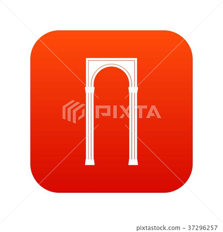 Arch icon digital red Arch icon digital red 37296257