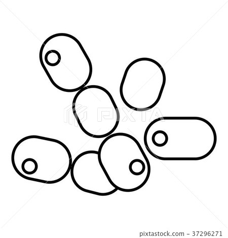 Coccus bacilli icon , outline style 37296271