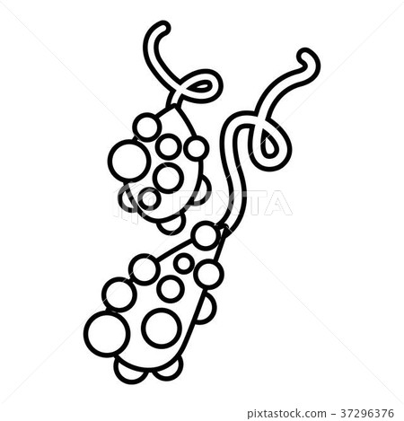Micro vibrio icon , outline style 37296376