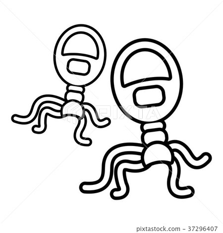 Protozoan virus icon , outline style Protozoan virus icon , outline style 37296407