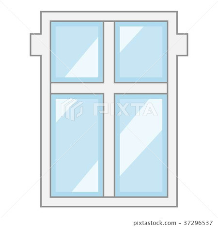 Big window frame icon, cartoon style 37296537