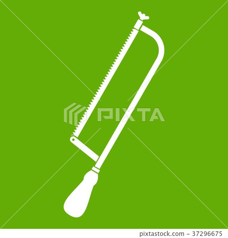 Amputation and surgical saw icon green 37296675