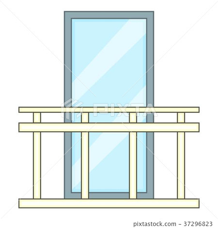Retro balcony icon, cartoon style Retro balcony icon, cartoon style 37296823