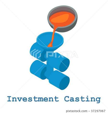 Investment casting metalwork icon, isometric 3d... - Stock Illustration ...