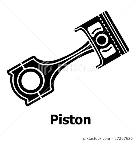 Piston icon, simple black style 37297626
