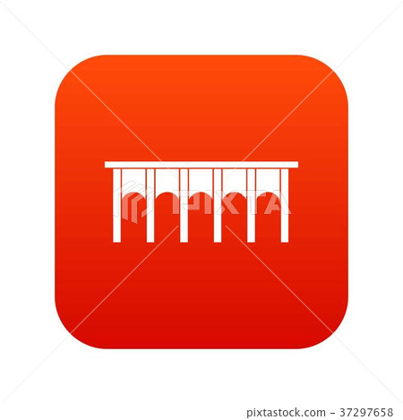 Bridge icon digital red Bridge icon digital red 37297658