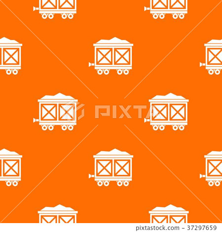 Cart on wheels with gold pattern seamless Cart on wheels with gold pattern seamless 37297659