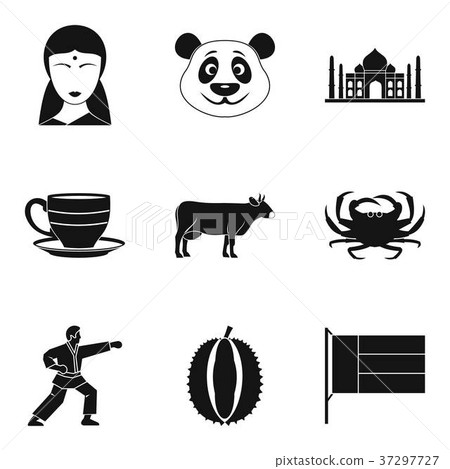 Everyday life icons set, simple style 37297727