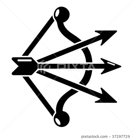Bow and arrows equipment icon, simple style 37297729