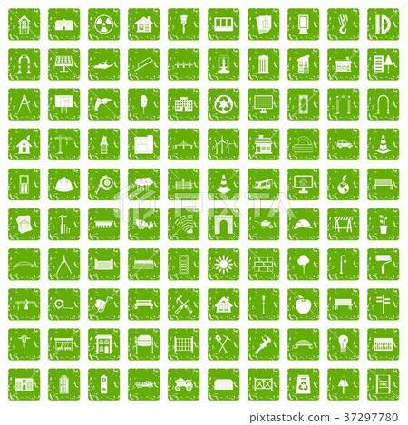100 architecture icons set grunge green 100 architecture icons set grunge green 37297780