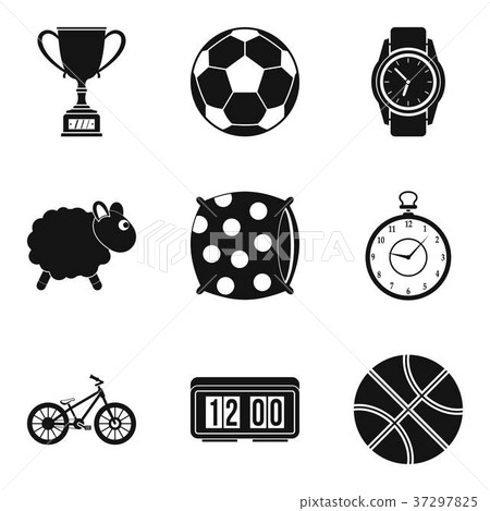 Popular sport icon set, simple style 37297825