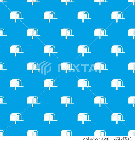 Mailbox pattern seamless blue - Stock Illustration [37298084] - PIXTA
