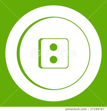 Dress round button icon green 37298167