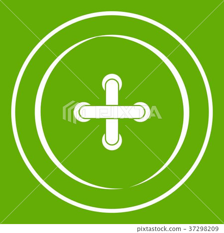 Sewing button icon green 37298209