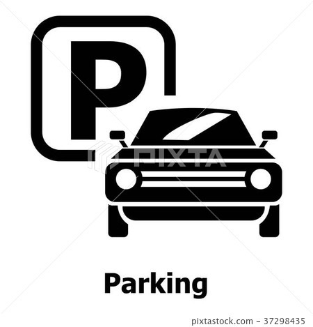 Parking icon, simple black style Parking icon, simple black style 37298435