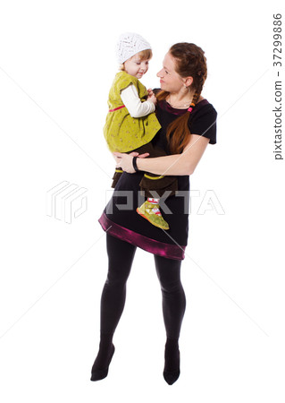 Mother holding daughter 37299886