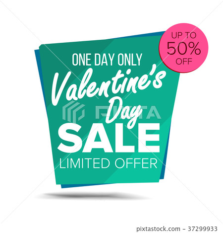 Valentine s Day Sale Banner Vector. February 14 37299933
