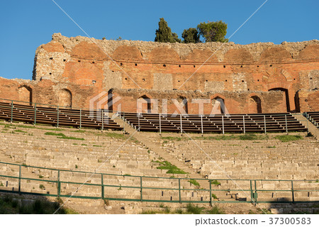 Greek Roman Theater in Taormina - Sicily Italy 37300583