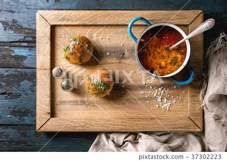 Traditional borscht soup 37302223