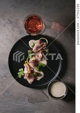 Veal with tuna sauce vitello tonnato Veal with tuna sauce vitello tonnato 37302246