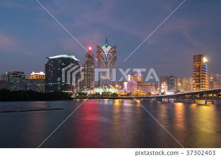 Image of Macau (Macao), China. Skyscraper hotel Image of Macau (Macao), China. Skyscraper hotel 37302403