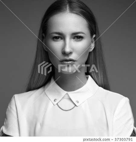 sexy fashion model with long hair, young European sexy fashion model with long hair, young European 37303791