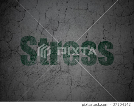Medicine concept: Stress on grunge wall background 37304142