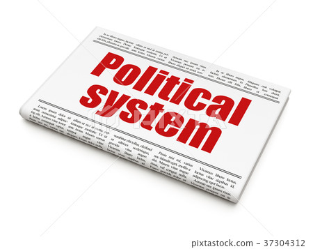 Politics concept: newspaper headline Political Politics concept: newspaper headline Political 37304312
