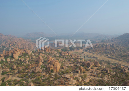 Huge rock formations of Hampi, unexplored in South India 37304487