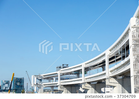 高速公路環形線雲彩拷貝空間寬拷貝空間 37304709