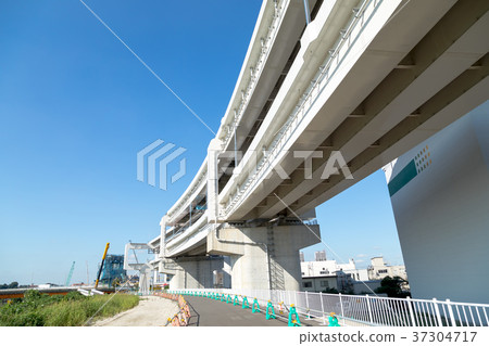 Highway ring line clouds copy space wide copy space Highway ring line clouds copy space wide copy space 37304717