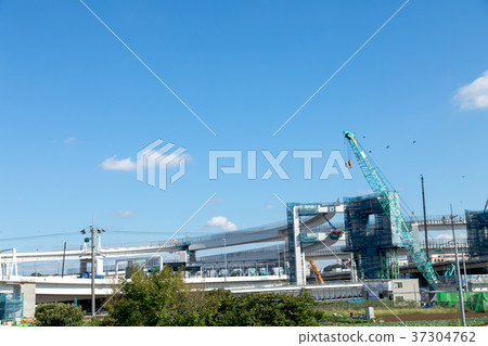 高速公路環形線雲彩拷貝空間寬拷貝空間 37304762