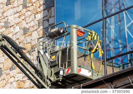 Close-up of an Aerial Work Hydraulic Platform 37305890