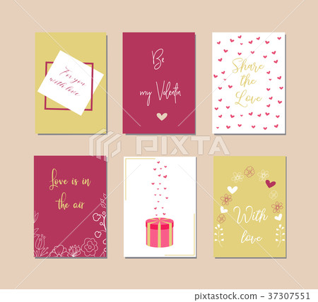 Decorative greeting cards for Valentine's Day Decorative greeting cards for Valentine's Day 37307551