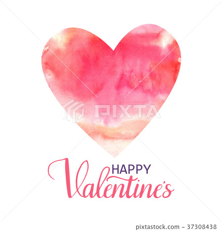 Happy Valentine's hand drawn lettering design with 37308438