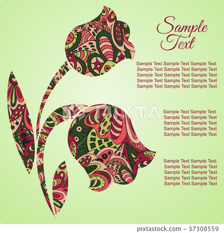 Doodle flower. Tulips Doodle flower. Tulips 37308559