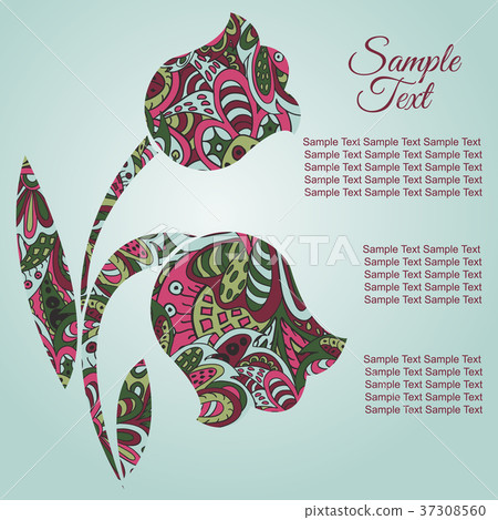 Doodle flower. Tulips Doodle flower. Tulips 37308560