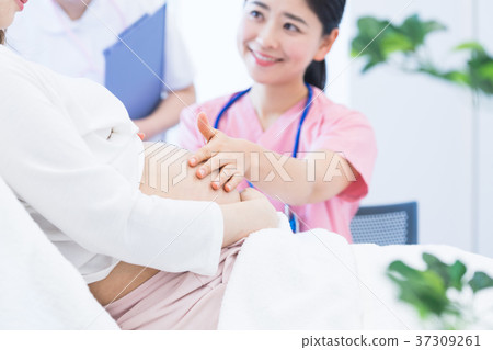 醫務人員，孕婦，觸診，胃 37309261