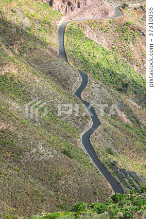 The long road on Lanzarote, Canary Island, Spain 37310036