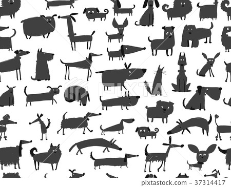 Cute dogs collection, seamless pattern for your Cute dogs collection, seamless pattern for your 37314417